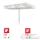 Parasol Sywawa Breezer cru et blanc avec pied assorti -7160SV8860